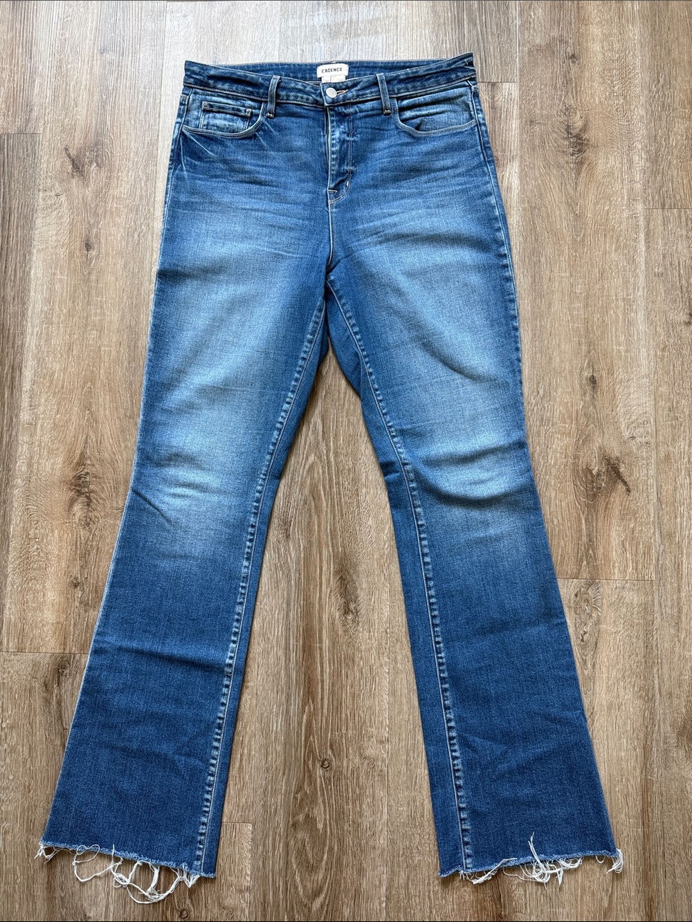 L’Agence Wide Leg Jeans - Medium Blue Wash